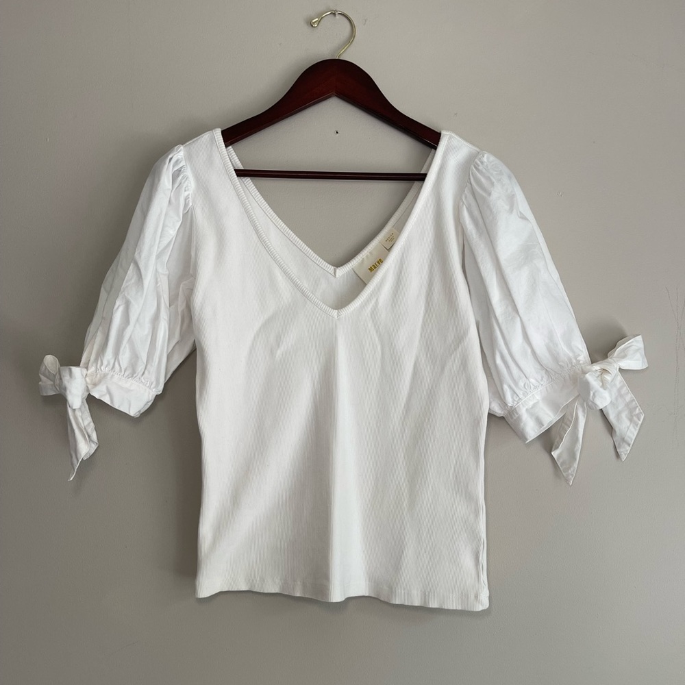 White Maeve puff sleeve shirt